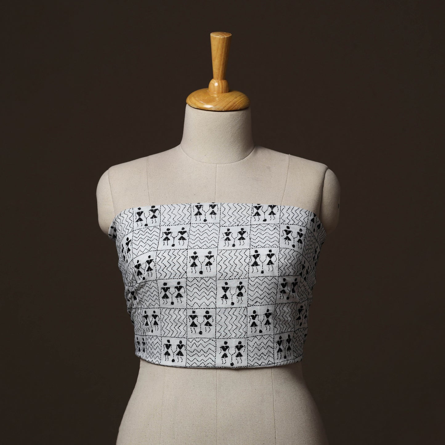 Bengal Kantha Hand Embroidered Cotton Blouse Piece 02