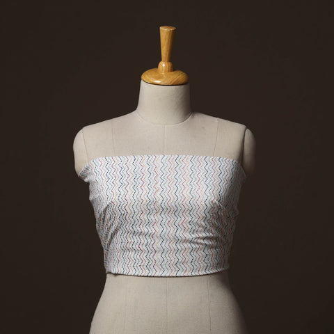 Bengal Kantha Hand Embroidered Cotton Blouse Piece 03