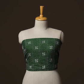 Bengal Kantha Hand Embroidered Cotton Blouse Piece 06