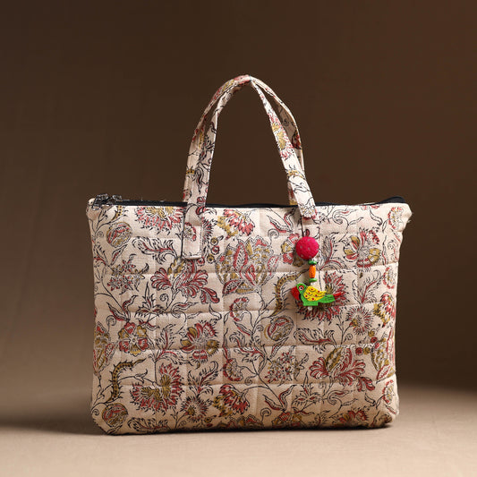 quilted cotton hand bag