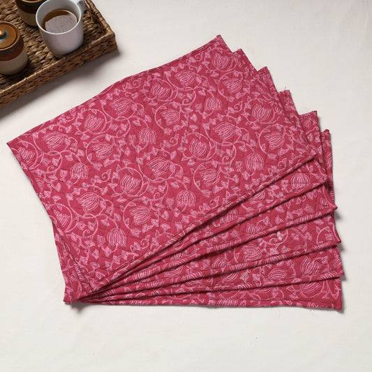 Set of 6 Handmade Cotton Fabric Quilted Table Mats by Chandi Mati (19 x 13 in)