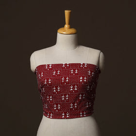 Bengal Kantha Hand Embroidered Cotton Blouse Piece 09