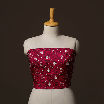 Bengal Kantha Hand Embroidered Cotton Blouse Piece 10