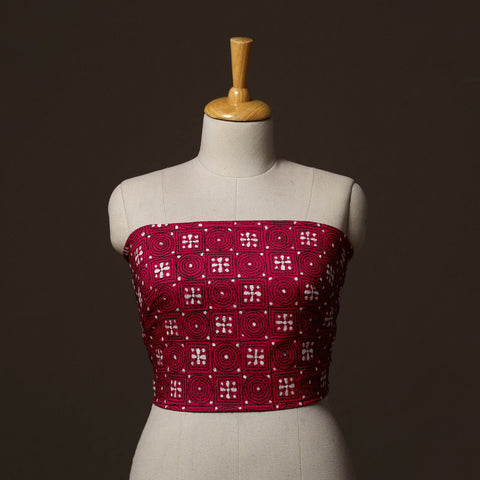 Bengal Kantha Hand Embroidered Cotton Blouse Piece 10
