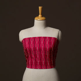 Bengal Kantha Hand Embroidered Cotton Blouse Piece 14