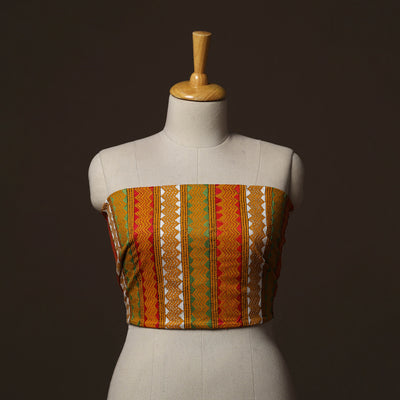 Bengal Kantha Hand Embroidered Cotton Blouse Piece 15
