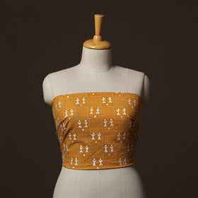 Bengal Kantha Hand Embroidered Cotton Blouse Piece 16