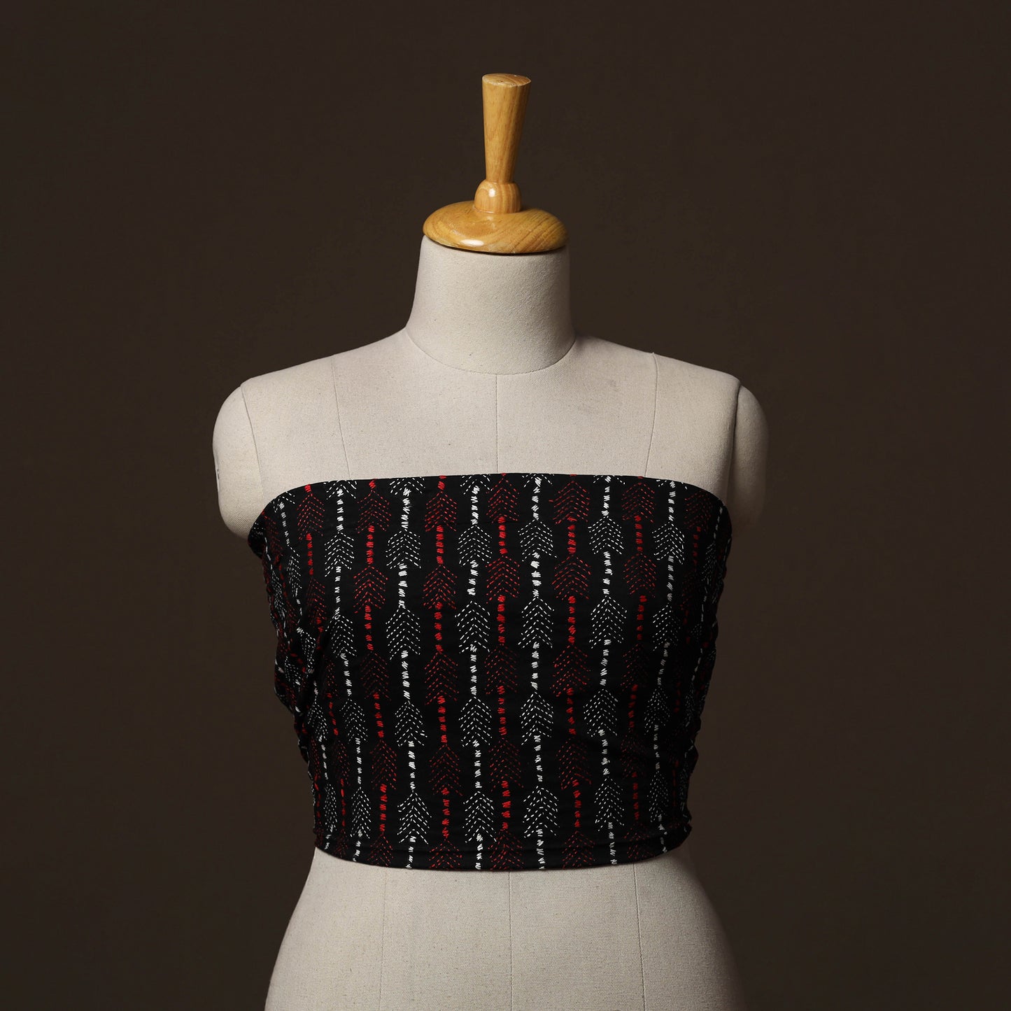 Bengal Kantha Hand Embroidered Cotton Blouse Piece 19