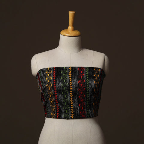 Bengal Kantha Hand Embroidered Cotton Blouse Piece 21