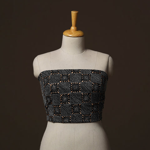 Bengal Kantha Hand Embroidered Cotton Blouse Piece 24