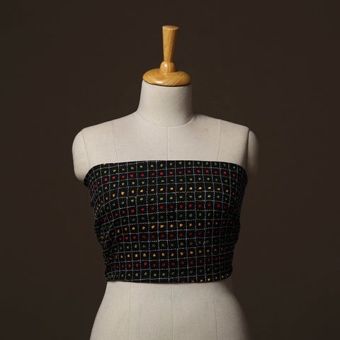 Bengal Kantha Hand Embroidered Cotton Blouse Piece 25