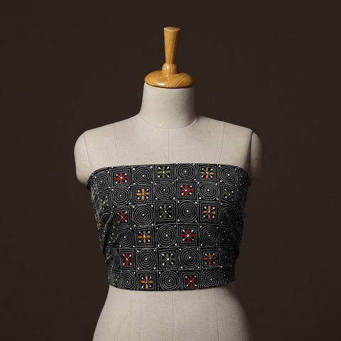 Bengal Kantha Hand Embroidered Cotton Blouse Piece 26
