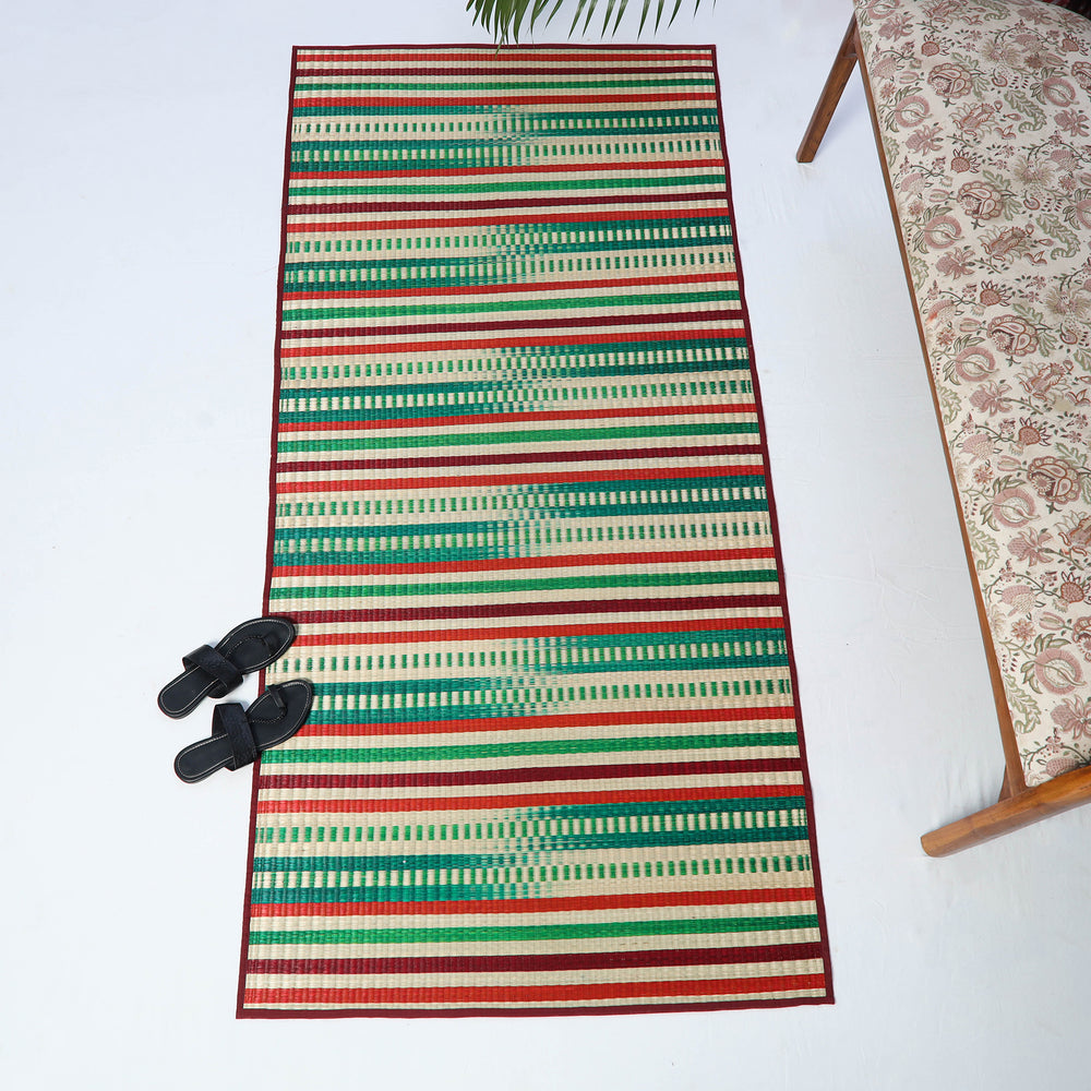 Handwoven Pattamadai Korai Grass Floor Mat (78 x 36 in) 01