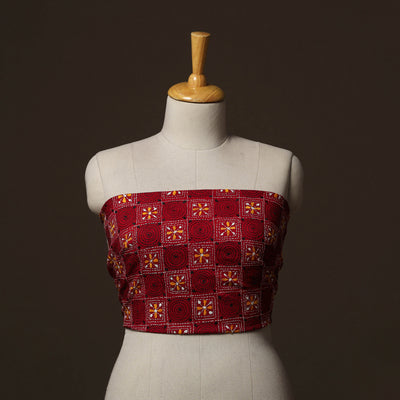 Bengal Kantha Hand Embroidered Cotton Blouse Piece 28