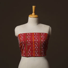 Bengal Kantha Hand Embroidered Cotton Blouse Piece 32