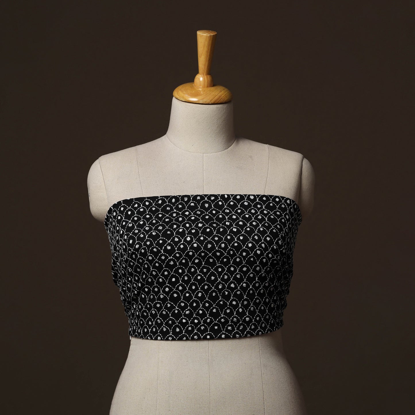 Bengal Kantha Hand Embroidered Cotton Blouse Piece 34