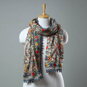 Grey Ranihati Chanderi Silk Embroidered Stole