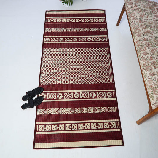 Handwoven Pattamadai Korai Grass Floor Mat (79 x 36 in) 04