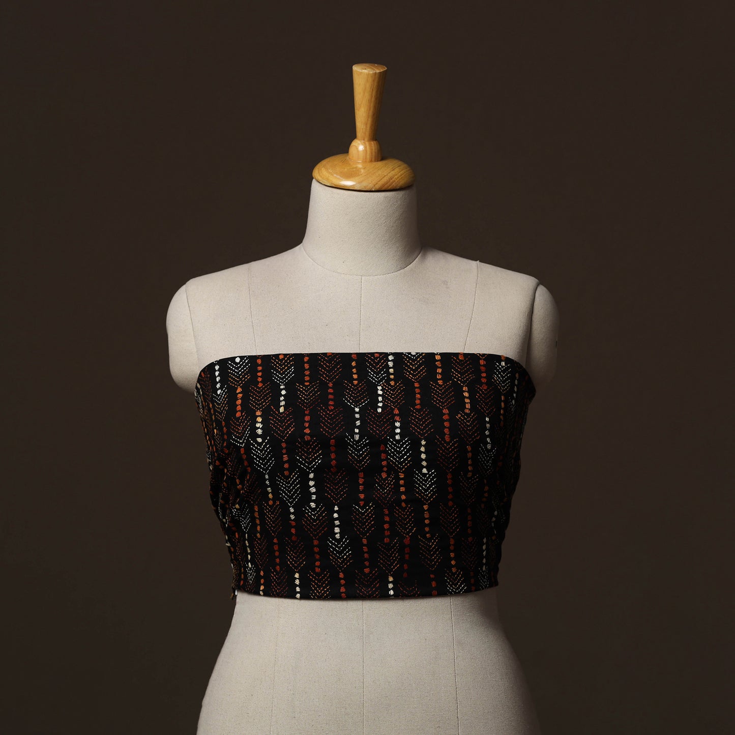 Bengal Kantha Hand Embroidered Cotton Blouse Piece 46