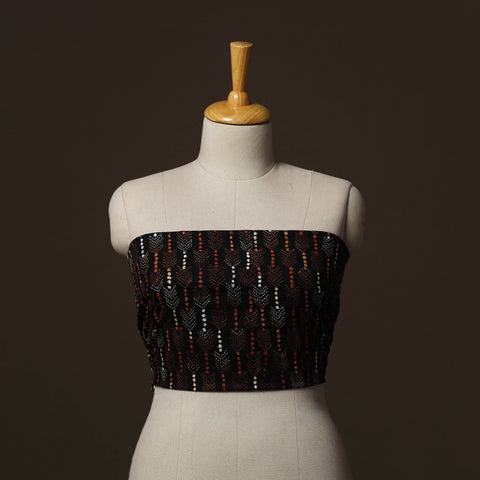 Bengal Kantha Hand Embroidered Cotton Blouse Piece 46