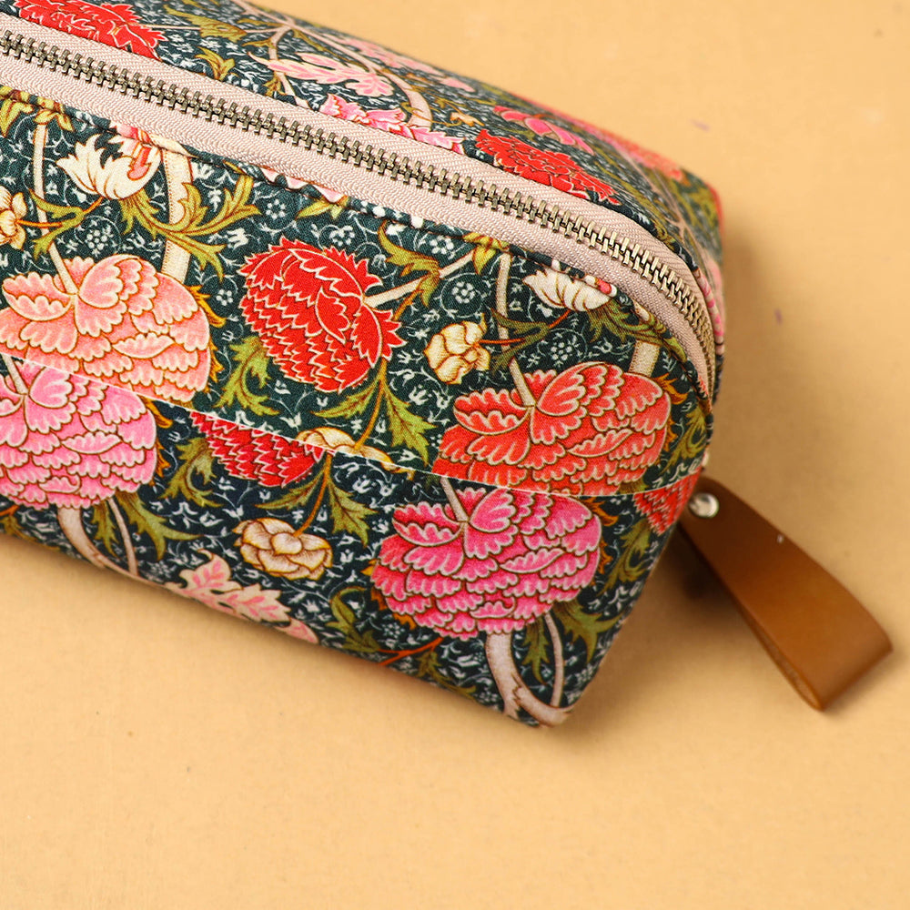 Multicolor - Floral Print Handcrafted Multipurpose Toiletry Pouch 49