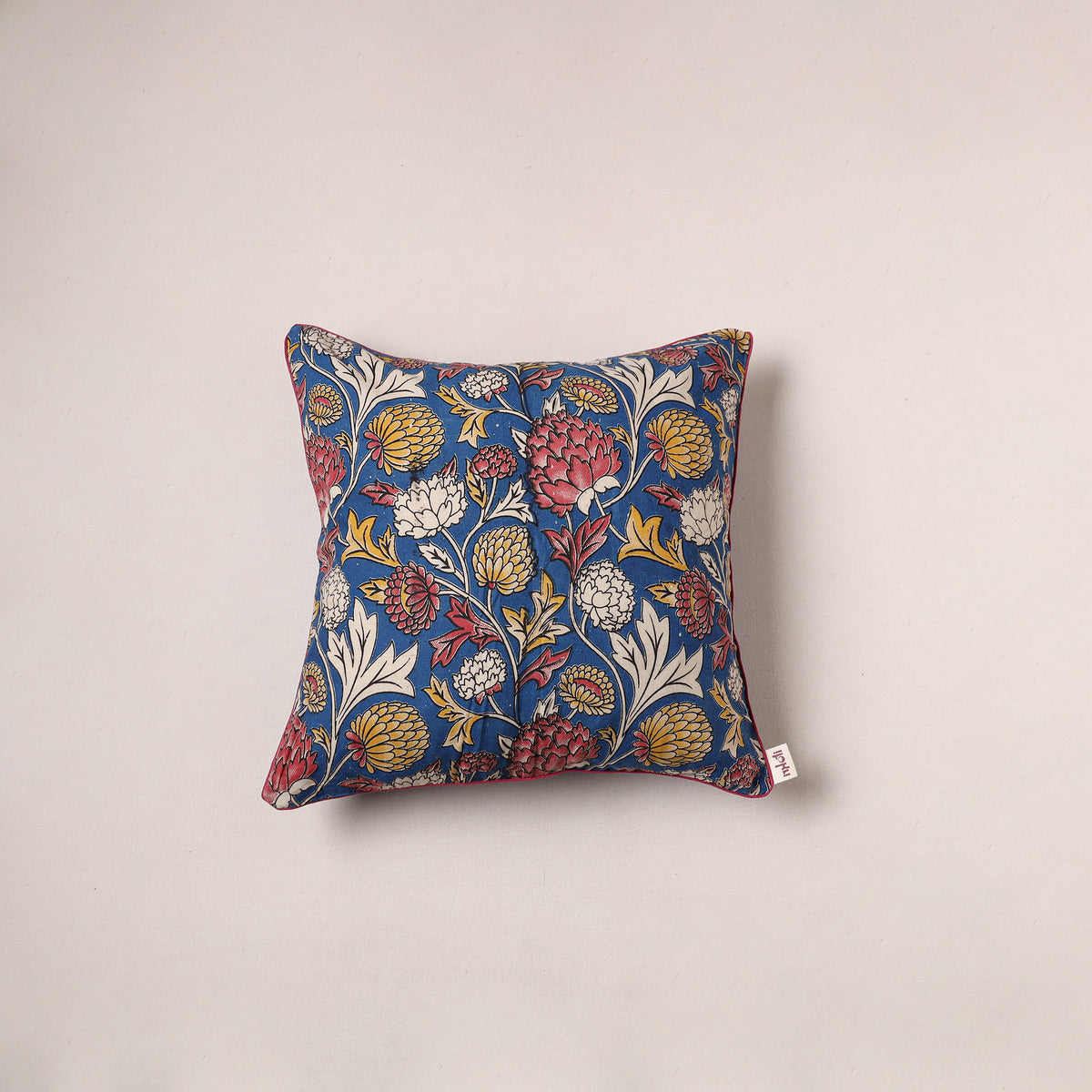 Kalamkari Print Cushion Cover (16 x 16 in) 169