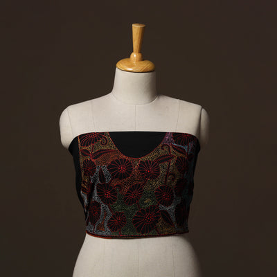 Bengal Kantha Hand Embroidered Cotton Blouse Piece 48