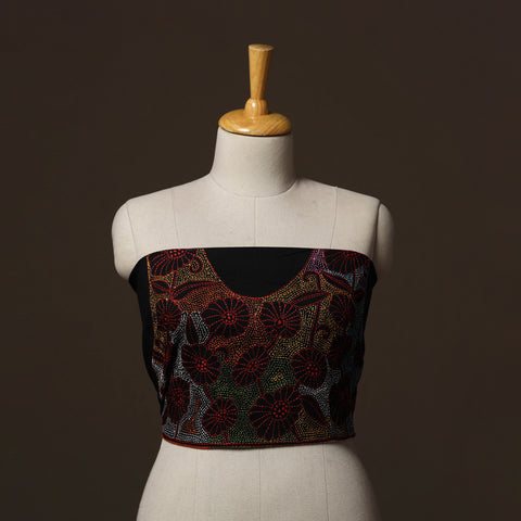 Bengal Kantha Hand Embroidered Cotton Blouse Piece 48