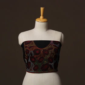 Bengal Kantha Hand Embroidered Cotton Blouse Piece 48