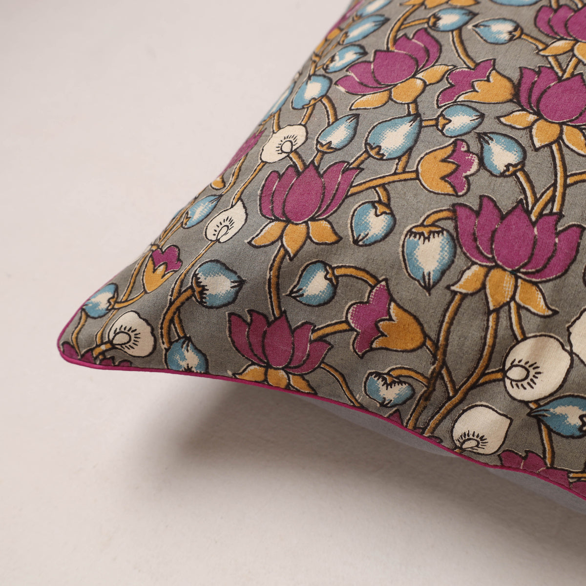 Kalamkari Print Cushion Cover (16 x 16 in) 170