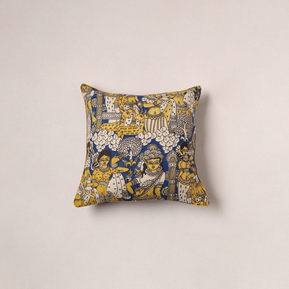 Kalamkari Print Cushion Cover (16 x 16 in) 171