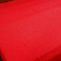 Red - Pure Handloom Cotton Double Bed Cover from Bijnor 01