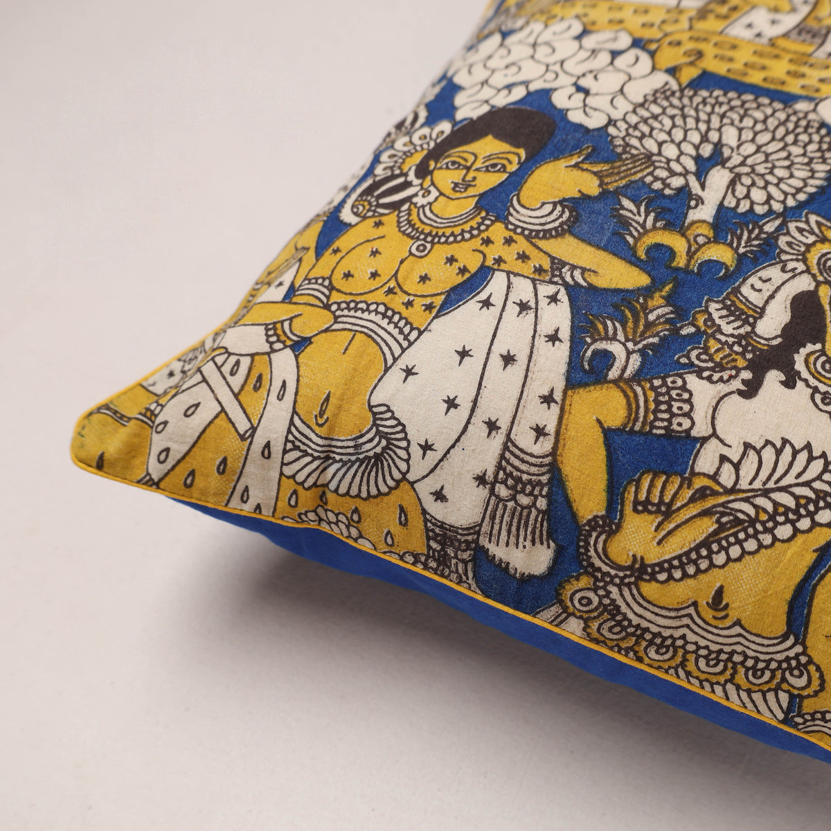 Kalamkari Print Cushion Cover (16 x 16 in) 171