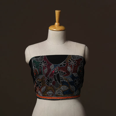 Bengal Kantha Hand Embroidered Cotton Blouse Piece 51