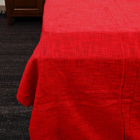 Red - Pure Handloom Cotton Double Bed Cover from Bijnor 01