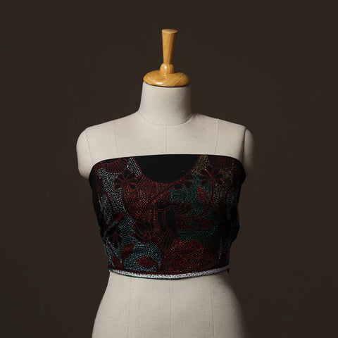 Bengal Kantha Hand Embroidered Cotton Blouse Piece 52