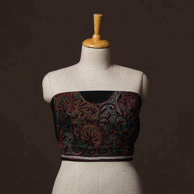Bengal Kantha Hand Embroidered Cotton Blouse Piece 53