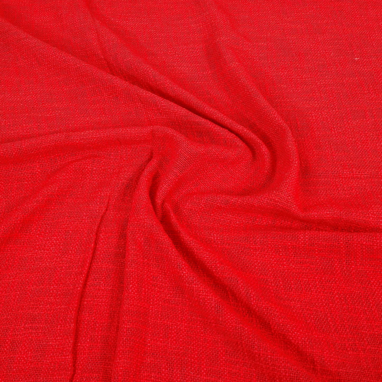 Red - Pure Handloom Cotton Double Bed Cover from Bijnor 01