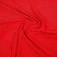 Red - Pure Handloom Cotton Double Bed Cover from Bijnor 01