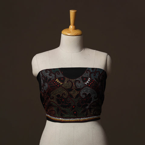 Bengal Kantha Hand Embroidered Cotton Blouse Piece 54