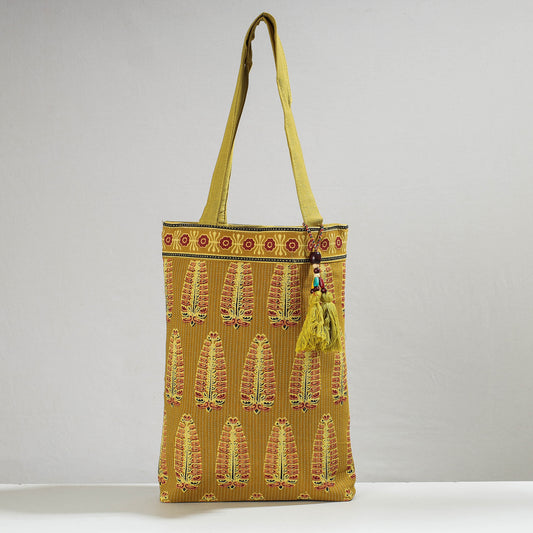 Marudhara Printed Patchwork Shoulder Bag with Charm