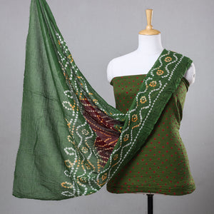 2pc Kutch Bandhani Tie-Dye Cotton Suit Material Set 41