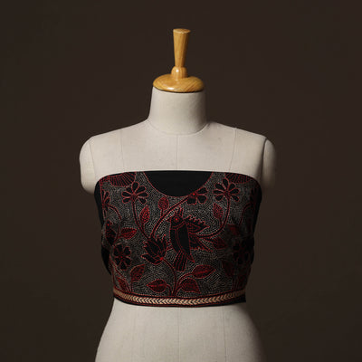 Bengal Kantha Hand Embroidered Cotton Blouse Piece 56