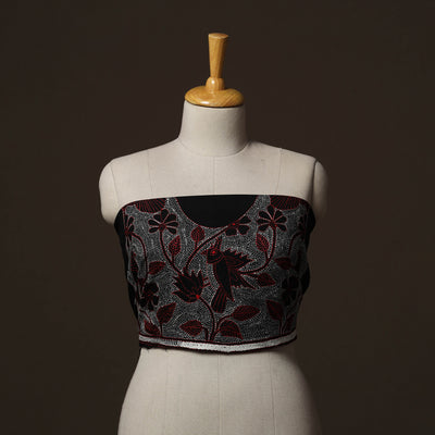Bengal Kantha Hand Embroidered Cotton Blouse Piece 59