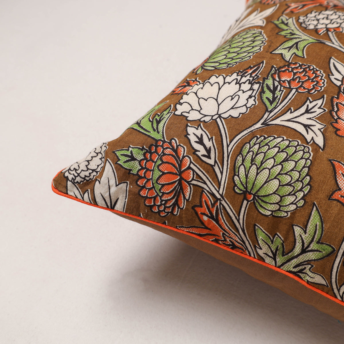 Kalamkari Print Cushion Cover (16 x 16 in) 174