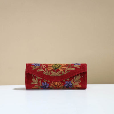 Authentic Kashmiri Crewel Embroidery Velvet Clutch 36