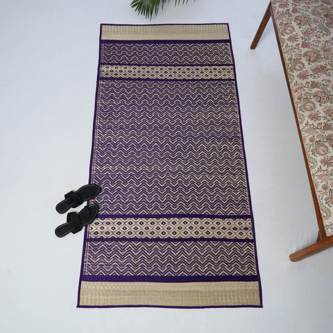 Handwoven Pattamadai Korai Grass Floor Mat (76 x 37 in) 11