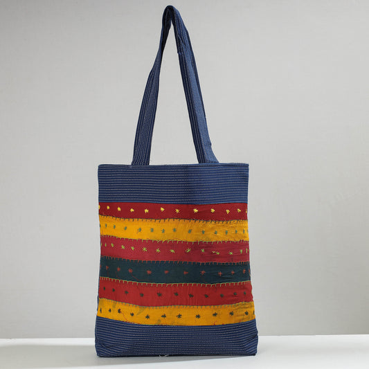 Multicolor - Marudhara Printed Patchwork Shoulder Bag with Charm