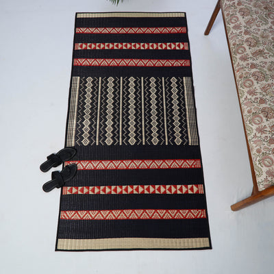 Handwoven Pattamadai Korai Grass Floor Mat (78 x 36 in) 12