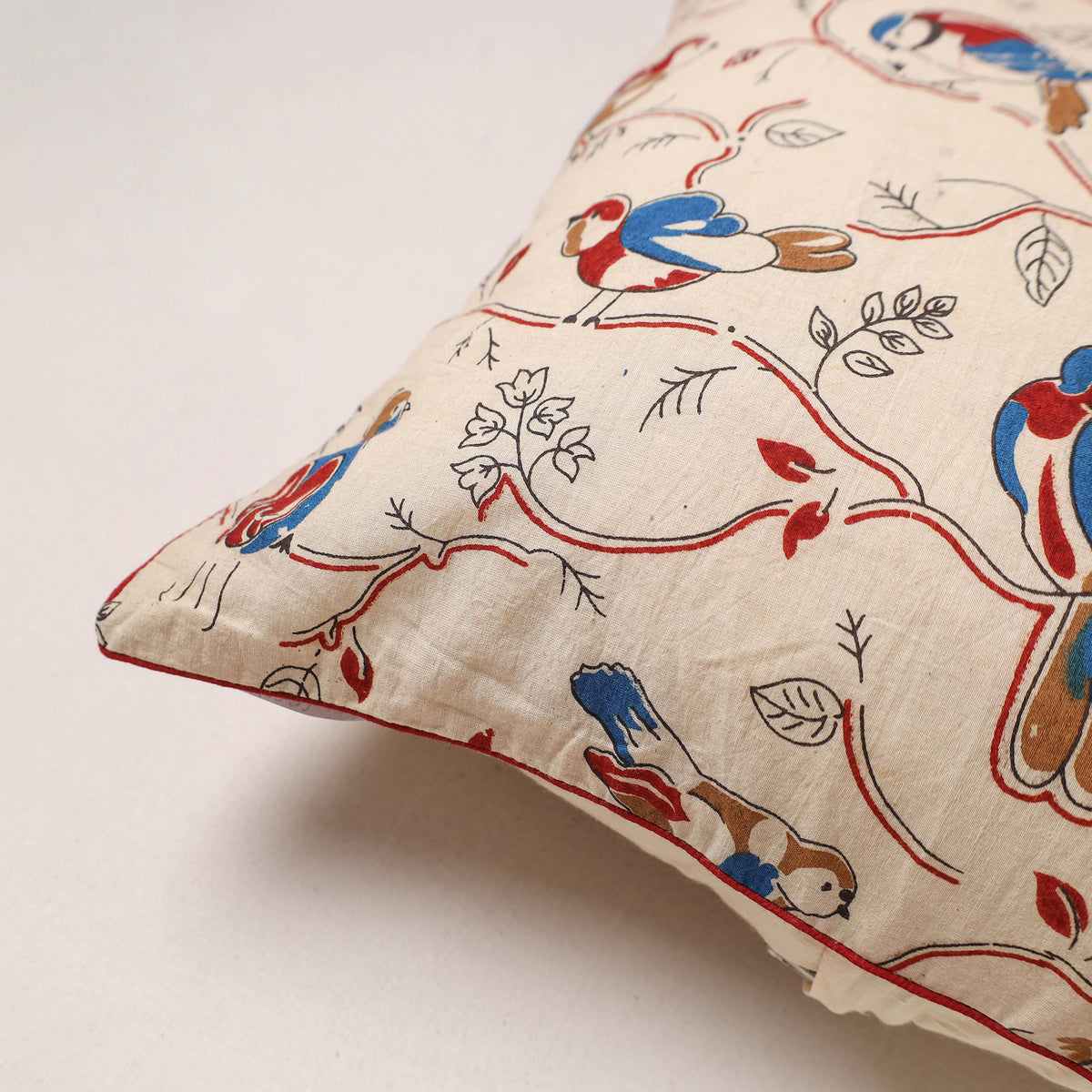 Kalamkari Print Cushion Cover (16 x 16 in) 179